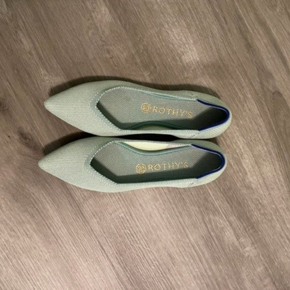 Rothy's - The Point Flat - Light Green - Size 9